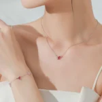 Mini Butterfly Zircon Necklace Fashion Sterling Silver