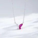 Mini Butterfly Zircon Necklace Fashion Sterling Silver