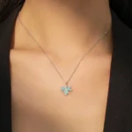 Elegant Maple Leaves Pendant Necklace Sterling Silver