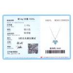 Elegant Maple Leaves Pendant Necklace Sterling Silver