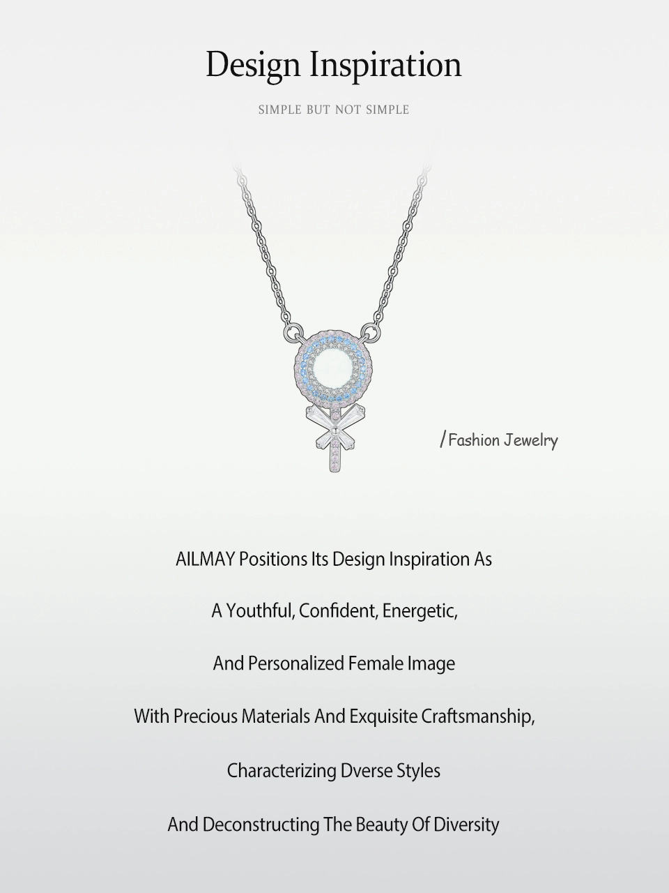 Rainbow CZ Lollipop Enamel Pendant Necklace Sterling Silver