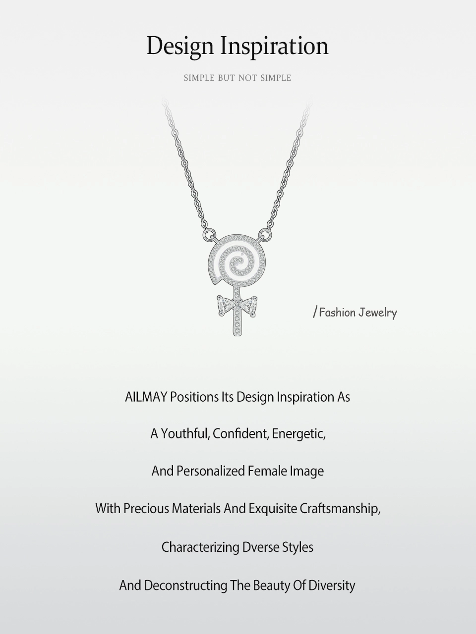 Purple Enamel Lollipop CZ Pendant Necklace Sterling Silver