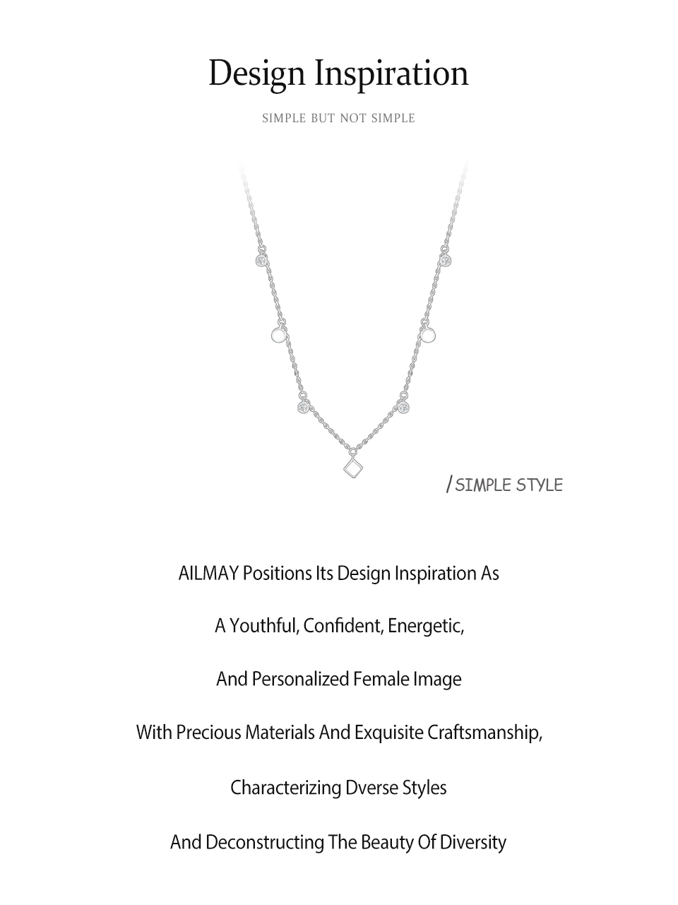 Turquoise Cubic Zirconia Pendant Necklace Sterling Silver