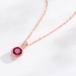 Emerald Green CZ Necklace Women Gold Plating