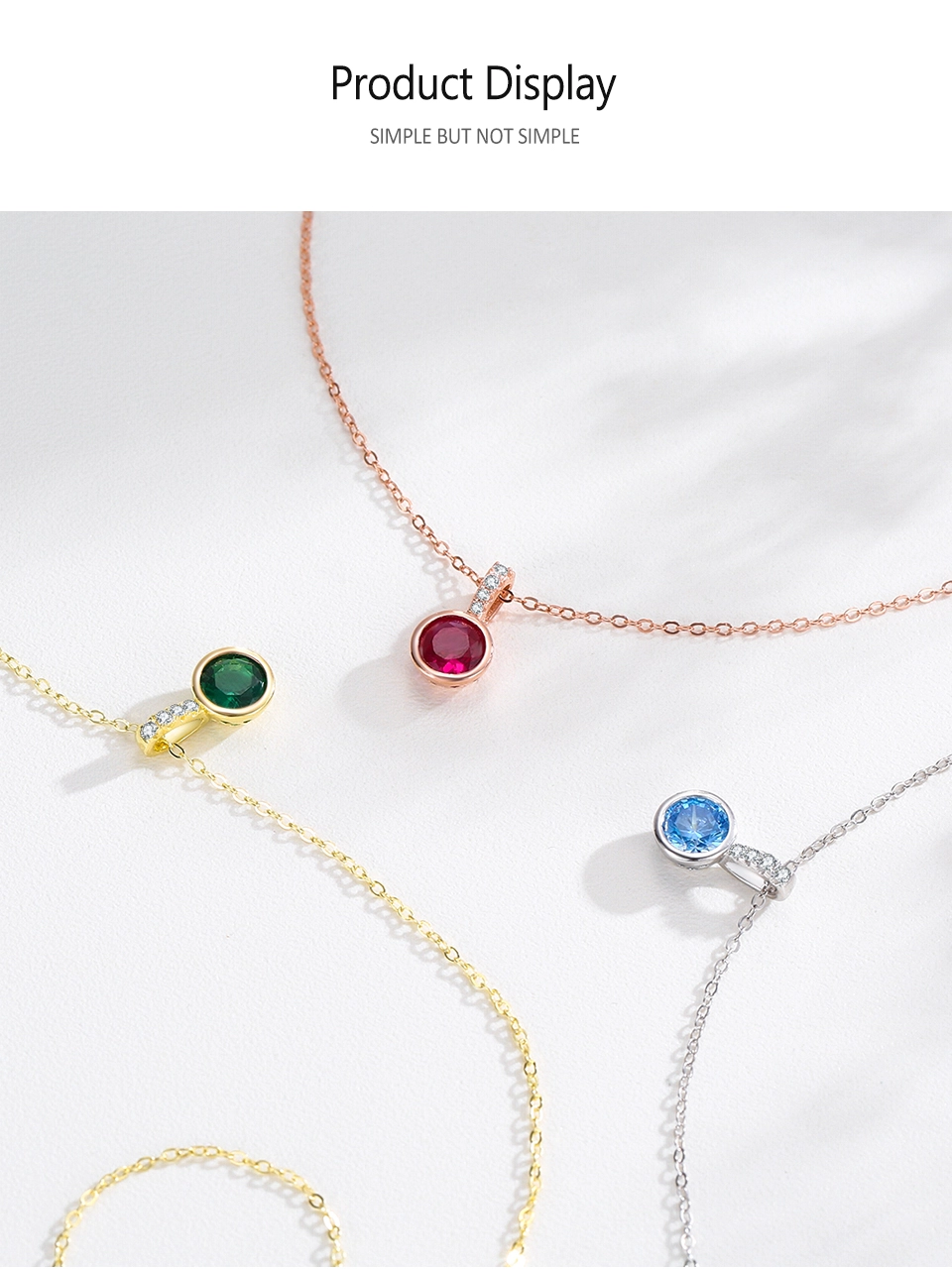 Blue Zirconia Luxury Necklace Sterling Silver