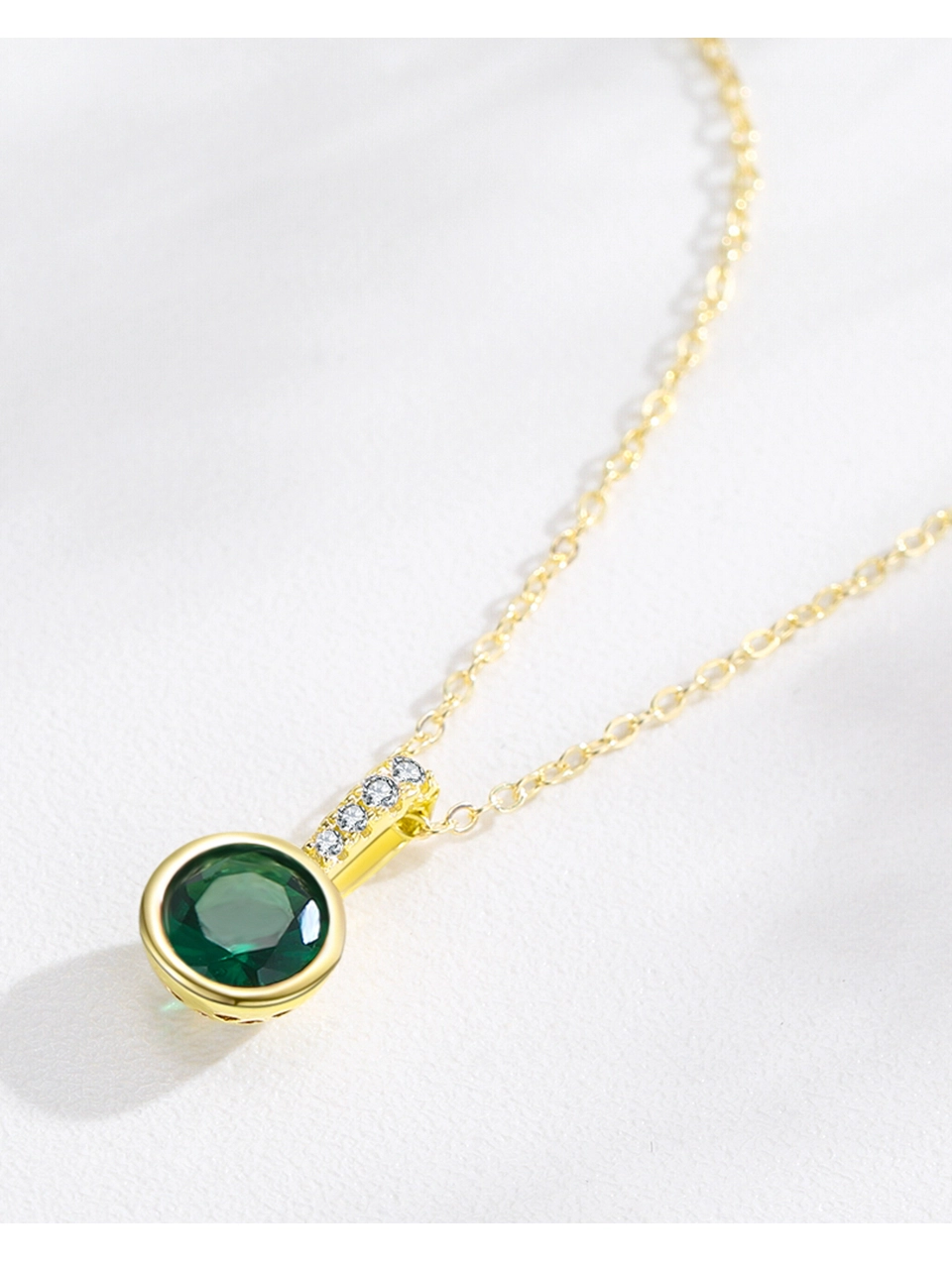 Blue Zirconia Luxury Necklace Sterling Silver