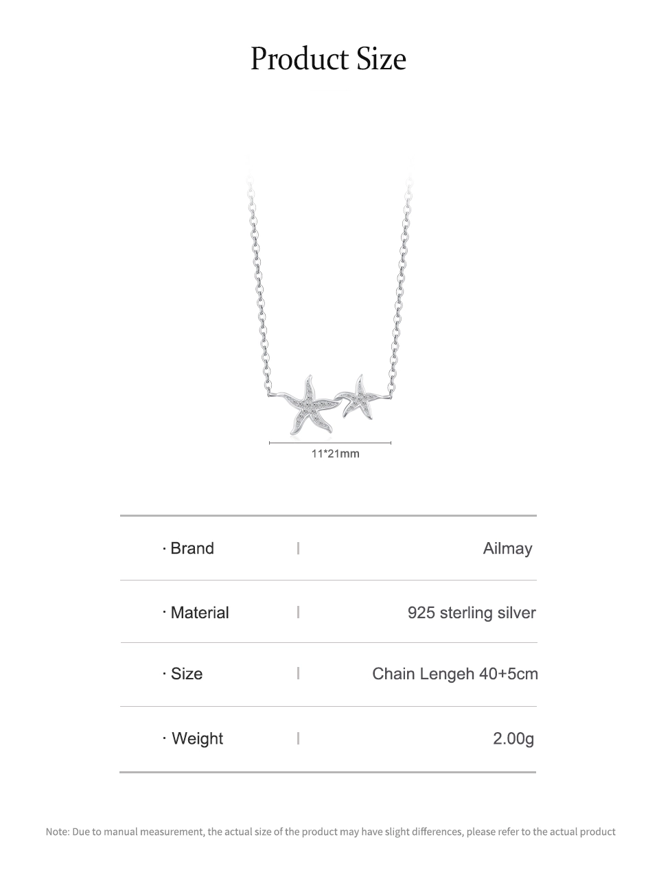 Marine Life Starfish Zirconia Pendant Necklace Sterling Silver