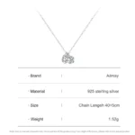 Round Cubic Zirconia Stackable Pendant Necklace Sterling Silver
