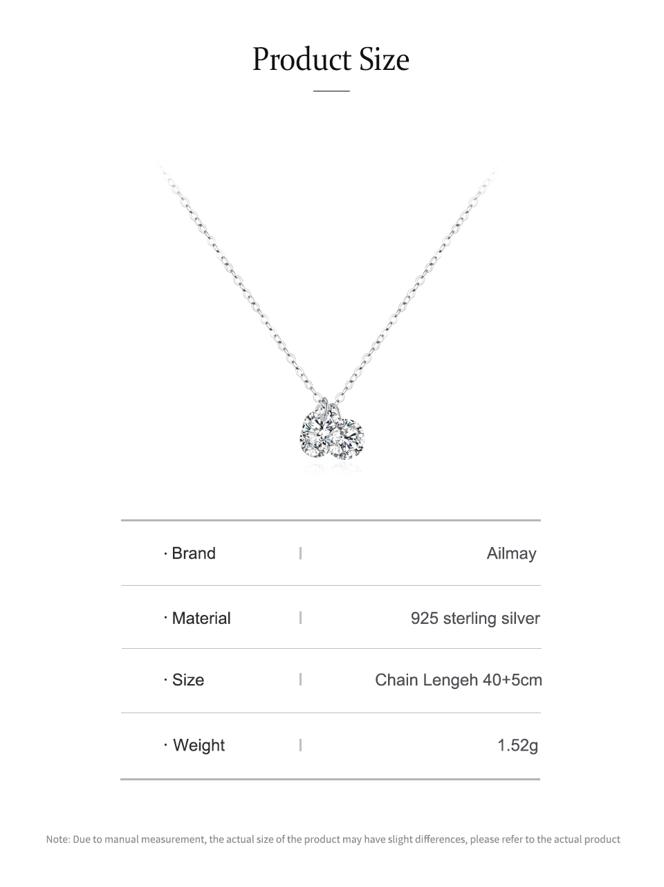 Round Cubic Zirconia Stackable Pendant Necklace Sterling Silver
