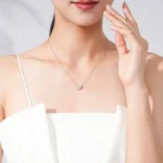 Zirconia Butterfly Pendant Necklace Sterling Silver