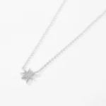 Star Cubic Zirconia Pendant Necklace Sterling Silver