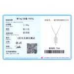 Leaves Sparkling Zircon Pendant Necklace Sterling Silver