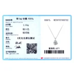 Sparkling Zircon Flower Pendant Necklace Sterling Silver