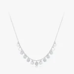 Circular Sequins Pendant Necklace Sterling Silver