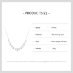 Circular Sequins Pendant Necklace Sterling Silver