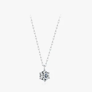Round Clear CZ Necklaces Classic Sterling Silver