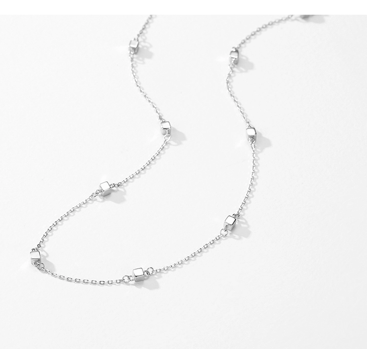Square Stackable Pendant Necklace Sterling Silver