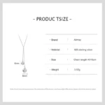 Round Ball Necklace Double Layer Necklace Sterling Silver