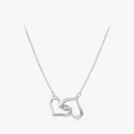 Simple Heart Pendant Necklace Sterling Silver