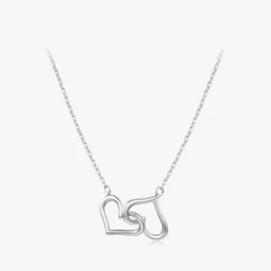 Simple Heart Pendant Necklace Sterling Silver