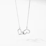 Simple Heart Pendant Necklace Sterling Silver