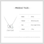 Simple Heart Pendant Necklace Sterling Silver