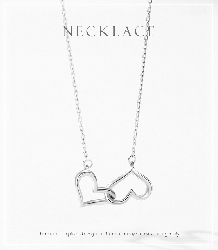 Simple Heart Pendant Necklace Sterling Silver