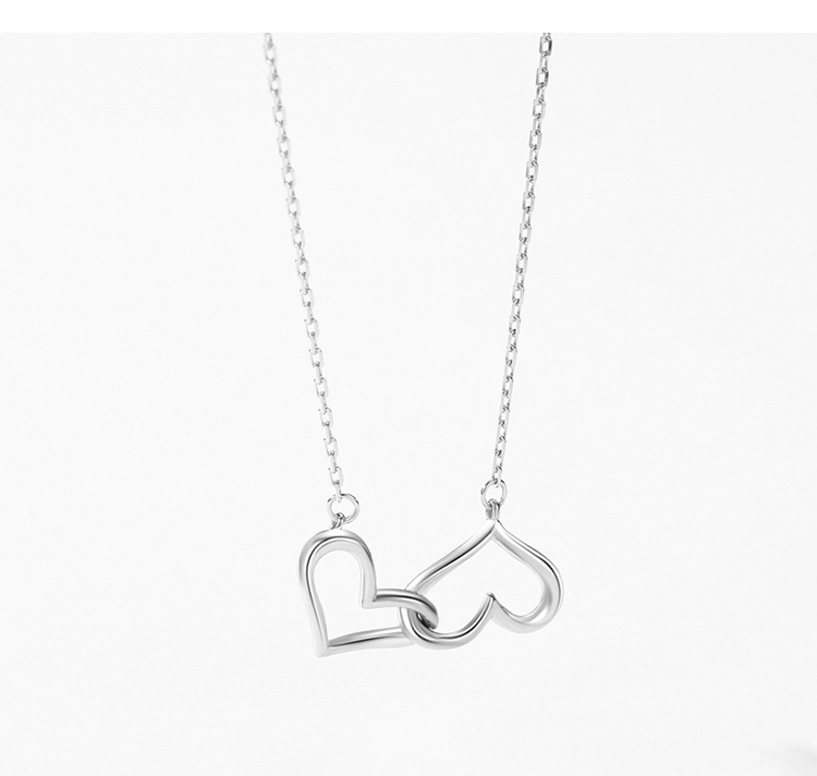 Simple Heart Pendant Necklace Sterling Silver