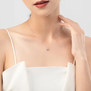 Romantic Heart Pendant Necklace Sterling Silver