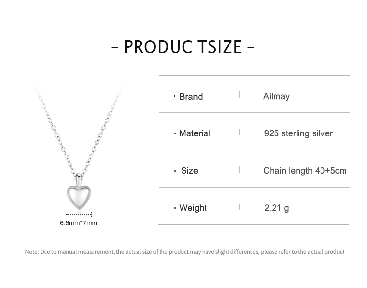 Romantic Heart Pendant Necklace Sterling Silver