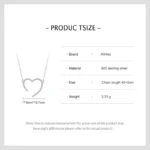 CZ the Shape of Love Pendant Necklace Sterling Silver