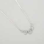 Elegant Geometric Design Necklace Sterling Silver
