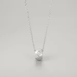 Geometric Cut Sparkling CZ Pendant Necklace Sterling Silver