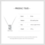 Geometric Cut Sparkling CZ Pendant Necklace Sterling Silver