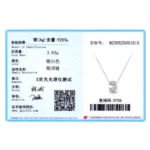 Geometric Cut Sparkling CZ Pendant Necklace Sterling Silver