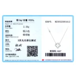 CZ Lucky Clover Leaves Pendant Necklace Sterling Silver