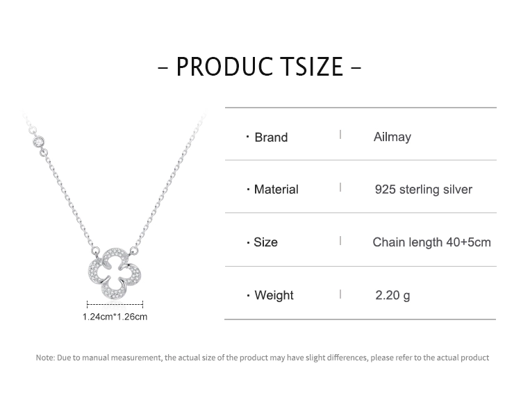 CZ Lucky Clover Leaves Pendant Necklace Sterling Silver