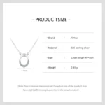 Letter O Geometric Oval Pendant Necklace Sterling Silver