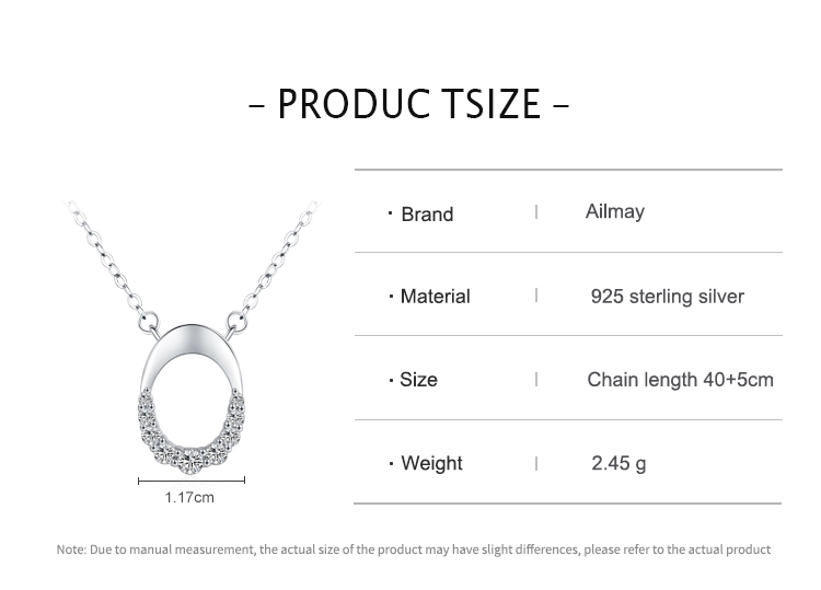 Letter O Geometric Oval Pendant Necklace Sterling Silver