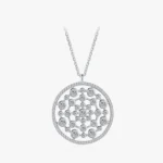 Round Bubble CZ Dangle Pendant Necklace Sterling Silver