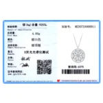 Round Bubble CZ Dangle Pendant Necklace Sterling Silver