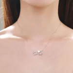 Infinite Love Heart Shining CZ Necklace Sterling Silver