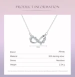 Infinite Love Tiny Small Bubble Shiny CZ Necklace Sterling Silver