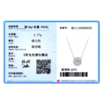 Full Circle White Zircon Necklace Sterling Silver