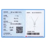 Rose Flower Pendant Zircon Necklace Sterling Silver