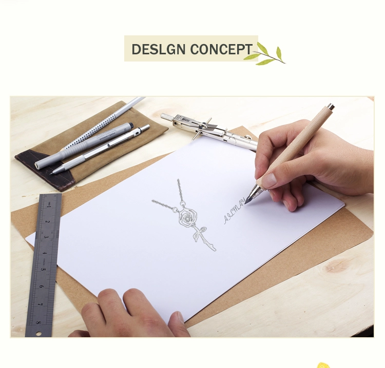 Rose Flower Pendant Zircon Necklace Sterling Silver