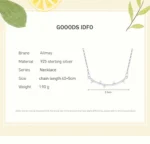 Smile Pendant Necklace Zircon Sterling Silver