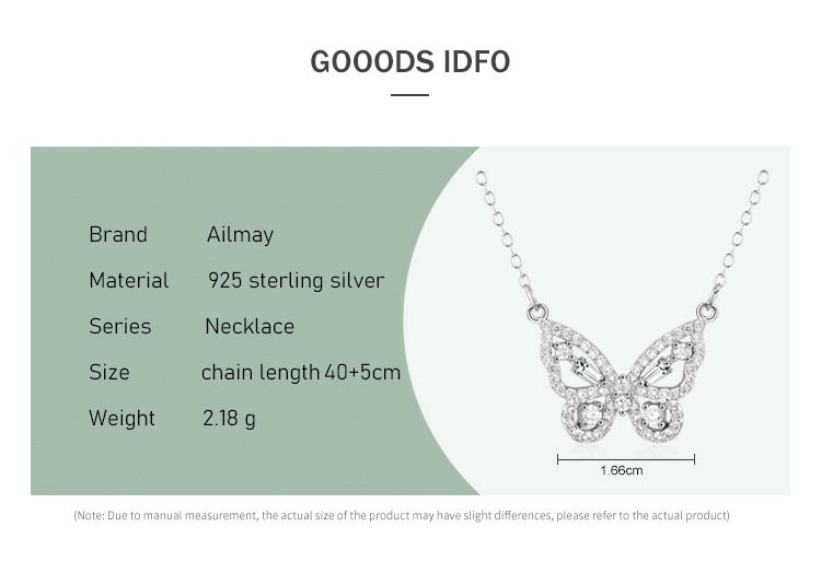 Cz Flying Butterfly Animal Necklace Sterling Silver