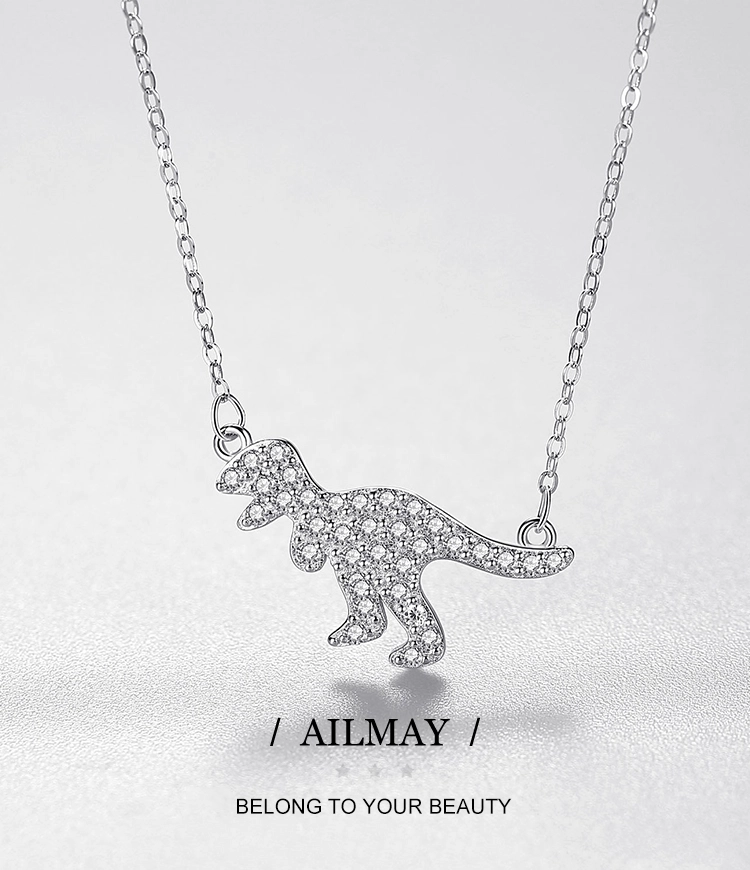 Cute Dinosaur Tyrannosaurus Rex Animal Necklace Sterling Silver