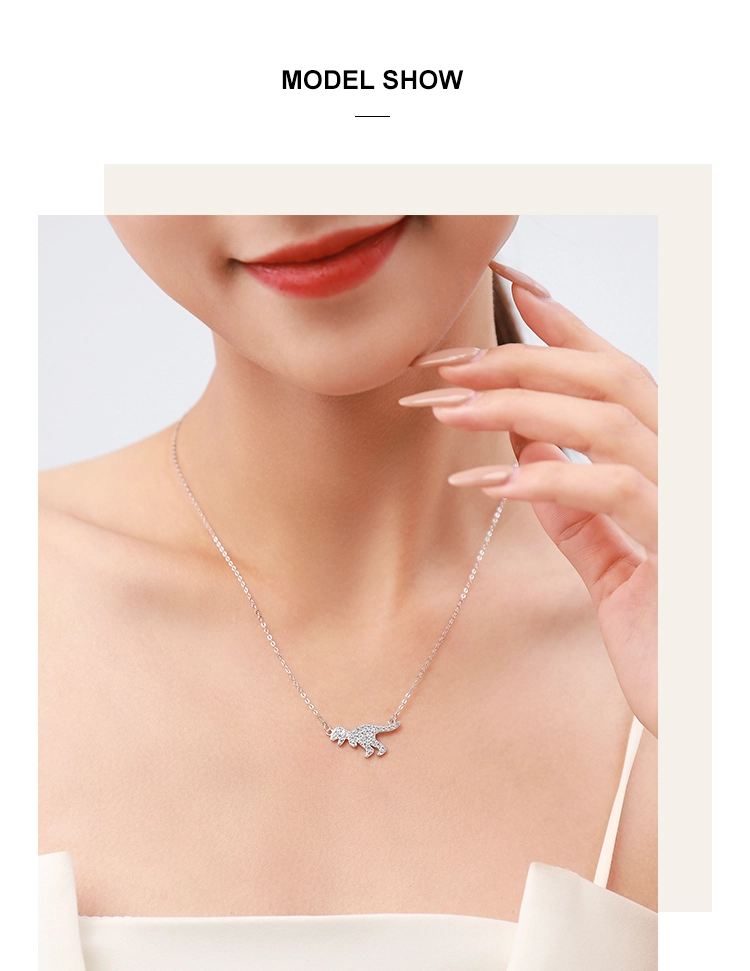 Cute Dinosaur Tyrannosaurus Rex Animal Necklace Sterling Silver